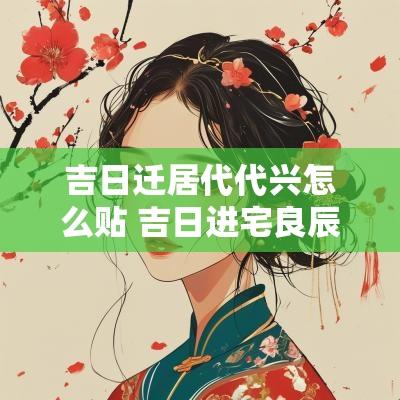 吉日迁居代代兴怎么贴 吉日进宅良辰安居对联怎么贴