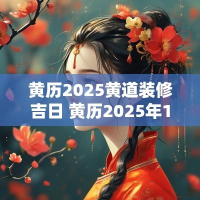 黄历2025黄道装修吉日 黄历2025年1月黄道吉日查询