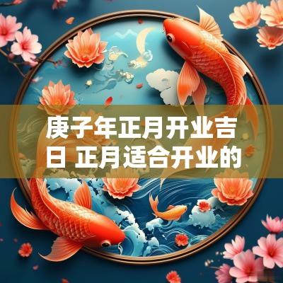 庚子年正月开业吉日 正月适合开业的吉日