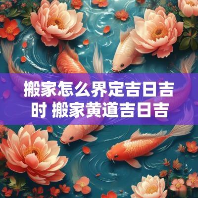 搬家怎么界定吉日吉时 搬家黄道吉日吉时查询