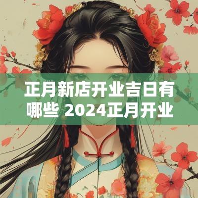 正月新店开业吉日有哪些 2025正月开业黄道吉日有哪几天
