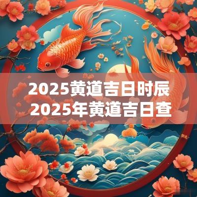 2025黄道吉日时辰 2025年黄道吉日查询