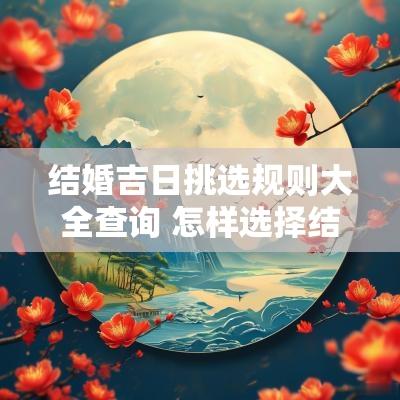 结婚吉日挑选规则大全查询 怎样选择结婚的吉日