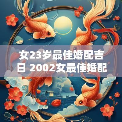 女23岁最佳婚配吉日 2002女最佳婚配