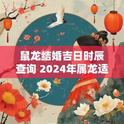 鼠龙结婚吉日时辰查询 2025年属龙适合结婚的日子