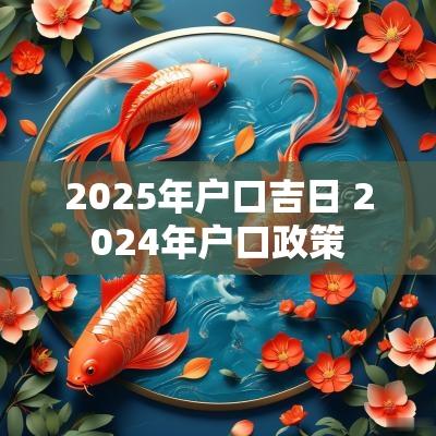 2025年户口吉日 2025年户口政策