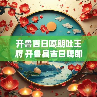 开鲁吉日嘎朗吐王府 开鲁县吉日嘎郎吐中学