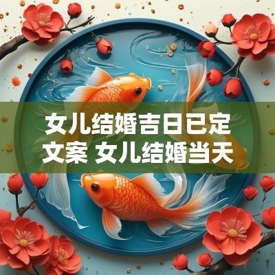 女儿结婚吉日已定文案 女儿结婚当天该怎么安排