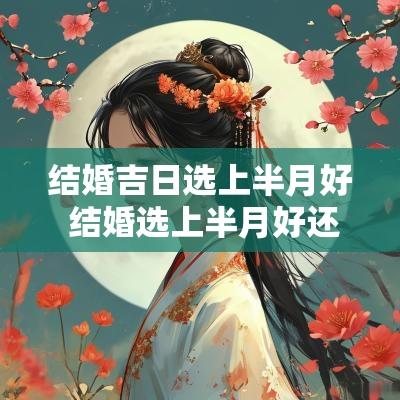 结婚吉日选上半月好 结婚选上半月好还是下半月好