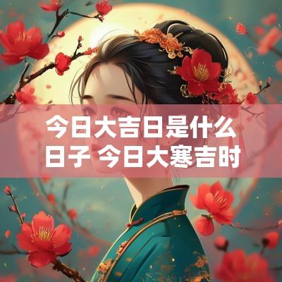 今日大吉日是什么日子 今日大寒吉时