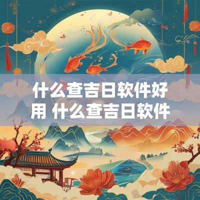 什么查吉日软件好用 什么查吉日软件好用一点