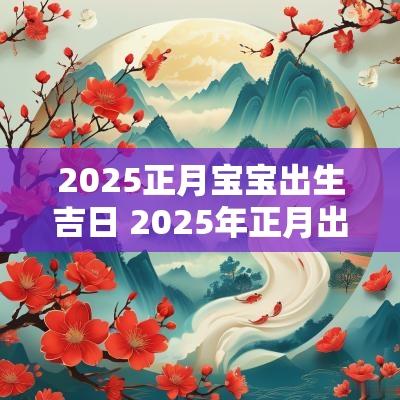 2025正月宝宝出生吉日 2025年正月出生的宝宝是什么命