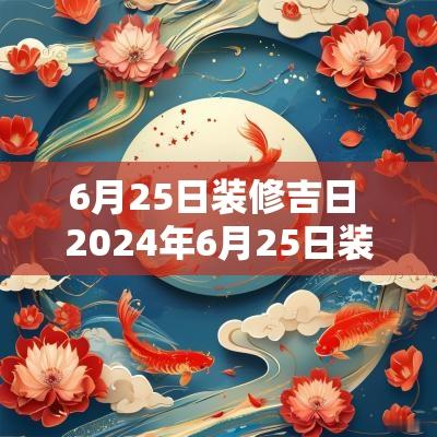 6月25日装修吉日 2025年6月25日装修开工吉时