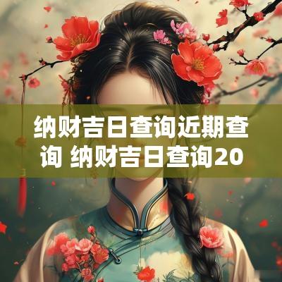 纳财吉日查询近期查询 纳财吉日查询2025年7月