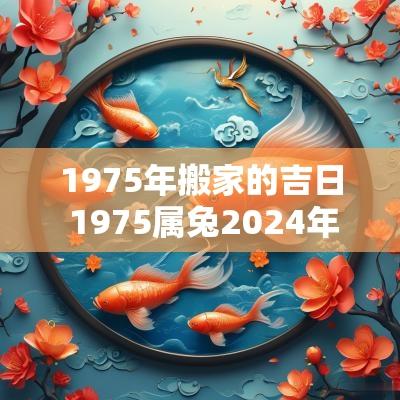 1975年搬家的吉日 1975属兔2025年8月搬家吉日