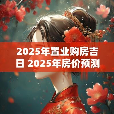 2025年置业购房吉日 2025年房价预测