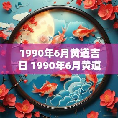 1990年6月黄道吉日 1990年6月黄道吉日一览表