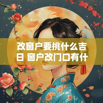 改窗户要挑什么吉日 窗户改门口有什么讲究