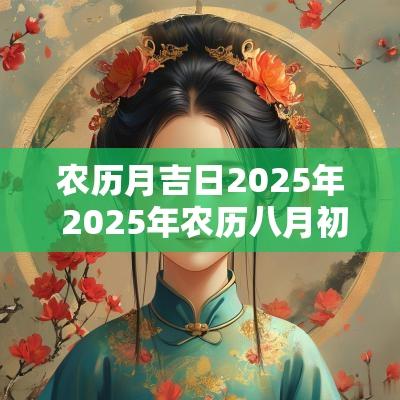 农历月吉日2025年 2025年农历八月初八黄道吉日