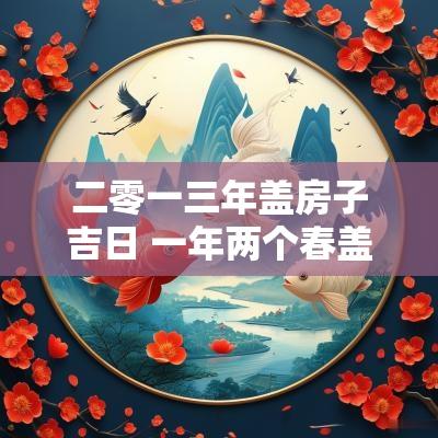 二零一三年盖房子吉日 一年两个春盖房子好吗