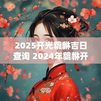 2025开光貔貅吉日查询 2025年貔貅开光吉日吉时查询