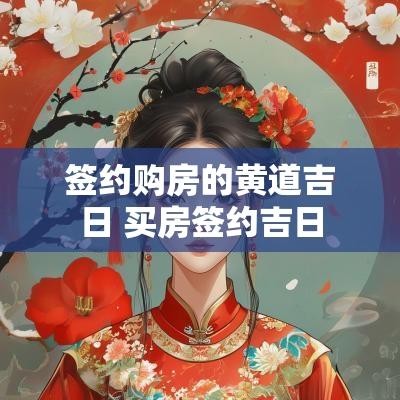 签约购房的黄道吉日 买房签约吉日