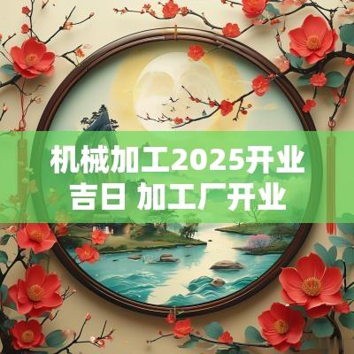 机械加工2025开业吉日 加工厂开业