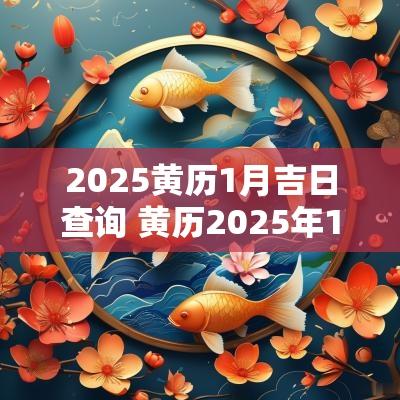 2025黄历1月吉日查询 黄历2025年1月黄道吉日查询