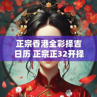 正宗香港全彩择吉日历 正宗正32开择吉日历