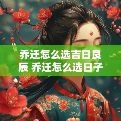乔迁怎么选吉日良辰 乔迁怎么选日子最好百度百科
