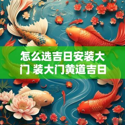 怎么选吉日安装大门 装大门黄道吉日怎么选