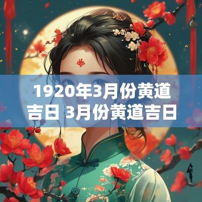 1920年3月份黄道吉日 3月份黄道吉日2025年