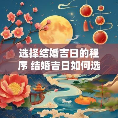 选择结婚吉日的程序 结婚吉日如何选择