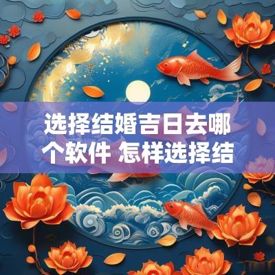 选择结婚吉日去哪个软件 怎样选择结婚的吉日