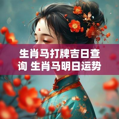 生肖马打牌吉日查询 生肖马明日运势查询