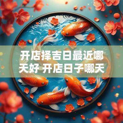 开店择吉日最近哪天好 开店日子哪天好