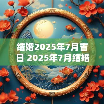 结婚2025年7月吉日 2025年7月结婚黄道吉日