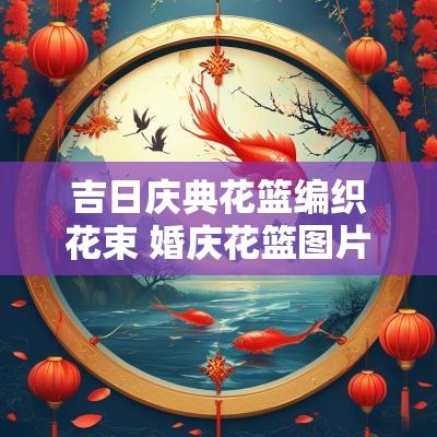 吉日庆典花篮编织花束 婚庆花篮图片