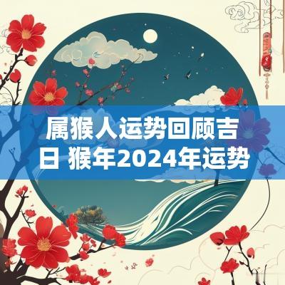 属猴人运势回顾吉日 猴年2025年运势及运程财运如何