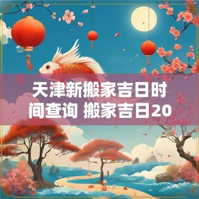 天津新搬家吉日时间查询 搬家吉日2025最佳搬家时间查询