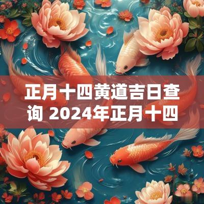 正月十四黄道吉日查询 2025年正月十四黄历