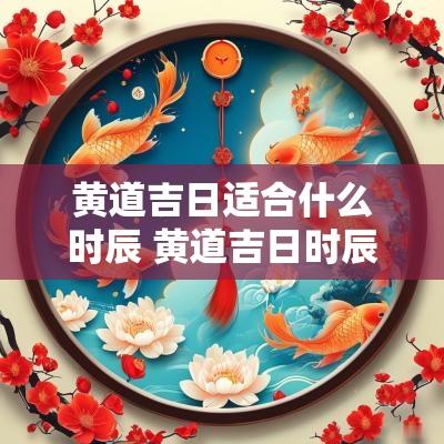 黄道吉日适合什么时辰 黄道吉日时辰吉凶查询表