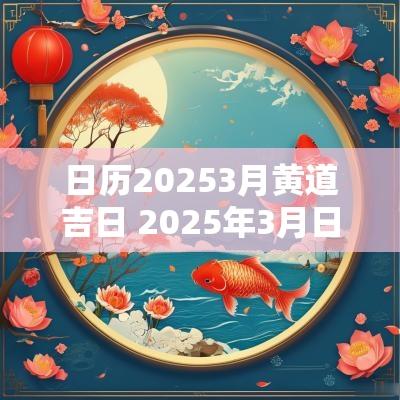 日历20253月黄道吉日 2025年3月日历表