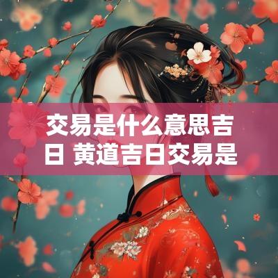 交易是什么意思吉日 黄道吉日交易是什么意思