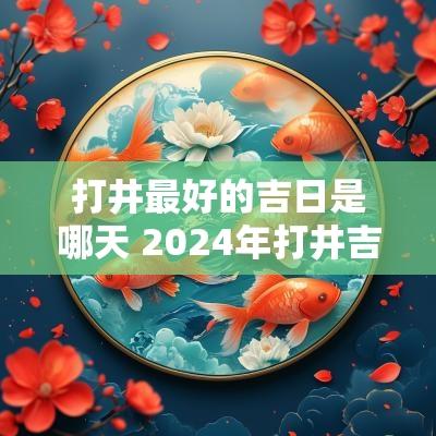 打井最好的吉日是哪天 2025年打井吉日