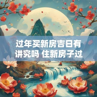 过年买新房吉日有讲究吗 住新房子过年有什么讲究和准备的