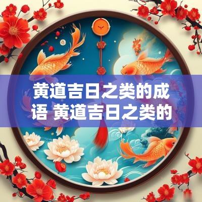 黄道吉日之类的成语 黄道吉日之类的成语是什么