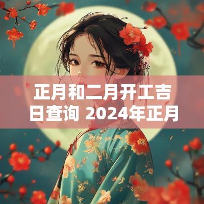 正月和二月开工吉日查询 2025年正月开工黄道吉日有哪些