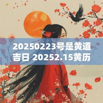 20250223号是黄道吉日 20252.15黄历黄道吉日一览表