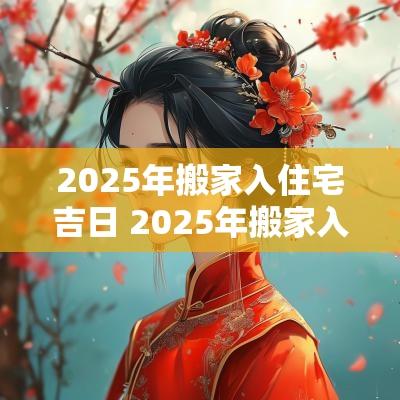 2025年搬家入住宅吉日 2025年搬家入住宅吉日查询